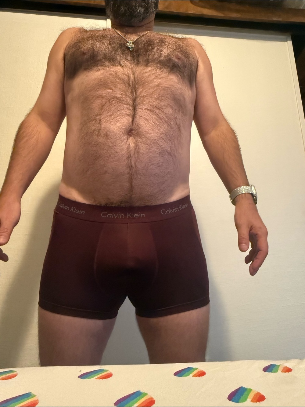 Calvin Klein Men's Deep Maroon Stretch Boxer Briefs